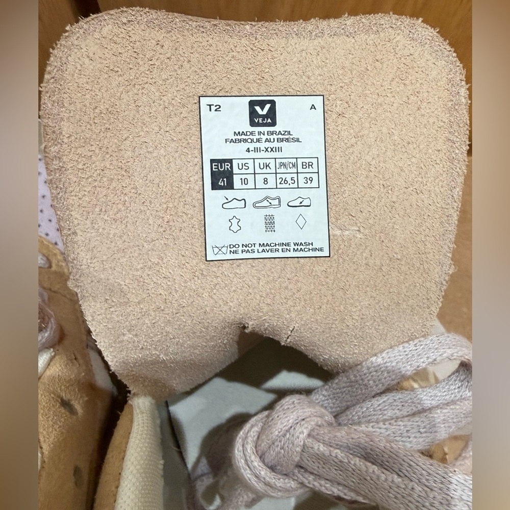 • VEJA • V-10 SUEDE MULTICO PEACH • NEW NWT - Picture 11 of 11